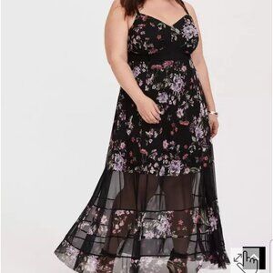 Maxi mesh bustier dress
